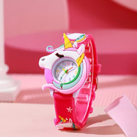 Montre-bracelet pour enfants avec motifs cœur, licorne et Saturne, montre tendance pour enfants, cadeau idéal pour les fêtes et les anniversaires pour garçons et filles