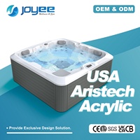 JOYEE Spa de Qualité Européenne à Prix Abordable pour 5 Personnes, Bain à Remous Extérieur OEM avec Gecko, Fabriqué par un Fabricant Moderne