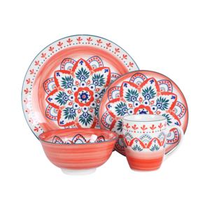 Maison <span class=keywords><strong>de</strong></span> luxe en céramique art trois couleurs impression vaisselle personnalisée mandala impression en céramique vaisselle bols et soucoupes tasses - Product Image 4