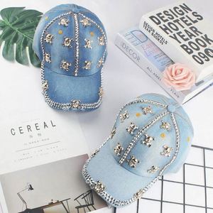 Gorra de Béisbol de Mezclilla Desgastada de Alta Calidad Europea y Americana con Pedrería, Venta al Por Mayor - Product Image 3