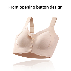 บราไซส์ใหญ่แบบติดกระดุมด้านหน้า บราไซส์ใหญ่สำหรับผู้หญิง ไม่มีโครงเหล็ก ทรงเสื้อกั๊ก บราบาง ป้องกันการหย่อนคล้อย - Product Image 2