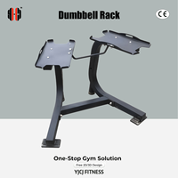 Support autoportant pour haltères en fer, à double niveau, avec plateaux de rangement, cadre de support renforcé, durable, unisexe, pour fitness professionnel en intérieur
