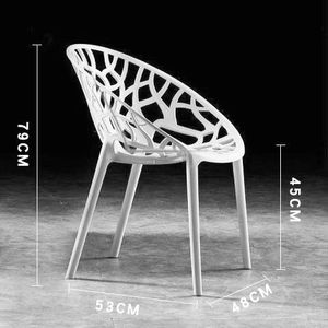 Muebles de Exterior Modernos, Sillas de Plástico para Jardín, Sillas de Balcón, Silla de Comedor de Plástico - Product Image 6