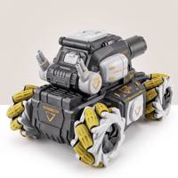 Ferngesteuertes App-basiertes Panzer-Auto-Spielzeug für Kinder Multifunktionales Schießspielzeug 360-Grad-Rotation 2,4G 9-Kanal Sprüh-RC-Stunt mit USB-Kabel