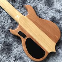 Guitare basse à 6 cordes en érable Burst avec manche traversant le corps, touche en ébène, micros actifs, acceptant les projets de guitare basse personnalisés