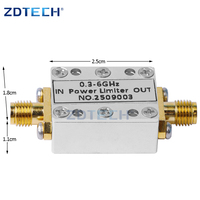 Limiteur de puissance à large bande RF à diode à broches 0.3-6GHz avec protection de l'équipement de connecteur SMA-50K