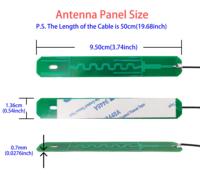 Antena WiFi Internal Dual Band 2.4GHz 5.8GHz Vertikal Lanyi AZ-P009 8dBi dengan Konektor IPX dan Kabel 50cm untuk Kartu Mini PCIe
