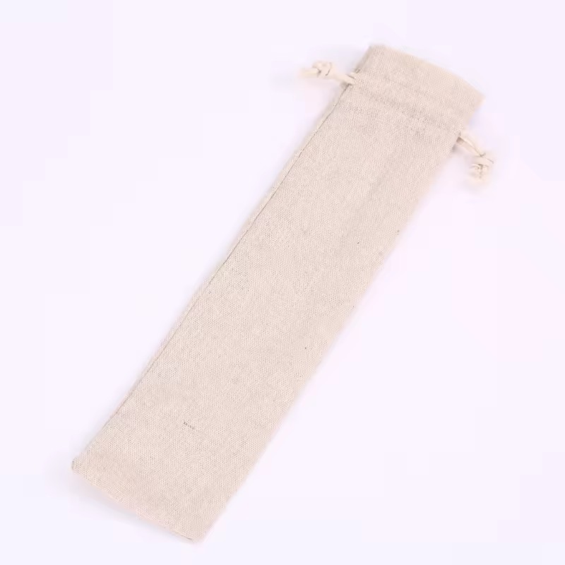 Bolso de lino beige
