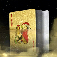 Cartes à jouer de luxe en PVC couleur or, imperméables, finition dorée et argentée, jeu de poker personnalisable, cartes en carton