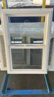 NFRC American Standard Fenêtres en PVC à guillotine simple Commercial Hurricane Impact Tilt Double Hung Vertical Extérieur Noir Blanc