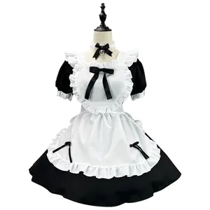 Классическое платье в стиле японского аниме для косплея, милое черное классическое платье горничной в стиле японского аниме, для кафе