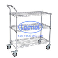 Leenol Venta directa de fábrica Carros de mano y carros SMD SMT ESD PCB Estante de carrete 5 niveles Estantería de almacenamiento de alambre cromado Carro