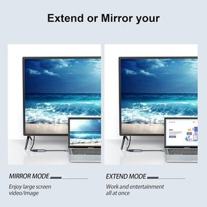 Độ phân giải cao xách tay vỏ nhôm loại C để HD-MI chuyển đổi 4K HDTV nối cáp màn hình Bộ chuyển đổi - Product Image 2