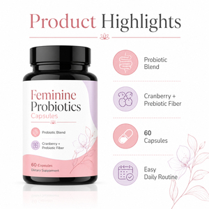 Probiotiques pour la santé des femmes Gynable, capsules, complément alimentaire efficace pour la digestion, amélioration de la beauté, certifié GMP/HACCP, 60 unités - Product Image 4