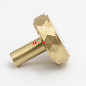 Boutons d'armoire en laiton moleté de luxe poignées de meubles rondes avec quincaillerie de maison en laiton massif de couleur différente pour la décoration intérieure - Product Image 3