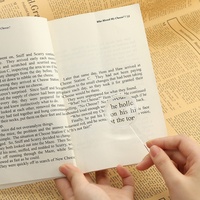 Plastic 40mm Handheld Acrylic Organic Glass Transparent High-Definition Integrated Magnifying Glass