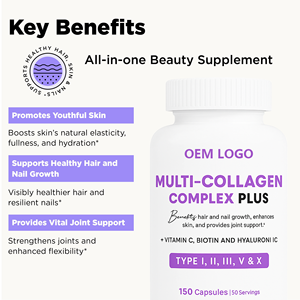 Suplemento de colágeno de calidad de marca privada OEM con biotina y vitamina C, cápsulas multicolágeno premium para la salud. - Product Image 3