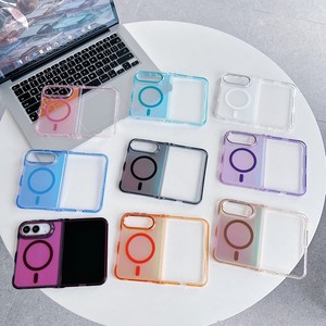 Coque de téléphone portable transparente magnétique de haute qualité, couleur laser caméléon, pour iPhone Duo, avec protection antichoc et dos rigide. - Product Image 1