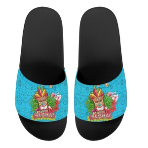 Zapatillas transpirables con estampado de bandera de Hawaii Kanaka <span class=keywords><strong>Maoli</strong></span> para caminar en casa para mujer, sandalias deslizantes de diseñador especial, zapatillas suaves - Product Image 5