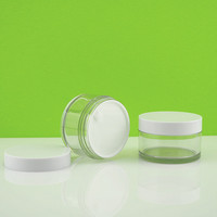 Conteneur de pots de crème PET en plastique cosmétique vide de 100g