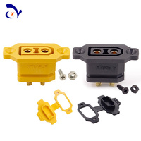 Conector hembra no desmontable Amass original nuevo para baterías de avión modelo chapadas en oro negro/amarillo carcasa de nailon