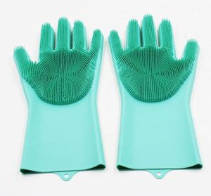 Kitchen Bathroom Cleaning Pet Hair Care Dishwashing Reusable Magic <b>Silicone</b> Glove - Product Image 4