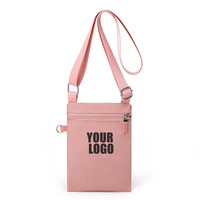Sac bandoulière Qetesh 2026 style coréen en nylon résistant aux éclaboussures, petite pochette de cou pour téléphone, pochette à monnaie pour le sport, la course à pied, pour femmes