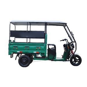 Triciclo eléctrico abierto Tuk-tuk a prueba <span class=keywords><strong>de</strong></span> viento y lluvia parasol asiento cómodo 4 personas <span class=keywords><strong>transporte</strong></span> <span class=keywords><strong>de</strong></span> pasajeros carga Universal - Product Image 3