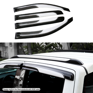 Déflecteurs de vitres de voiture en acrylique PC pour l'extérieur, pare-pluie, visière de fenêtre chromée électroplaquée, pare-soleil pour <span class=keywords><strong>Nissan</strong></span> <span class=keywords><strong>Navara</strong></span> 2015- - Product Image 1