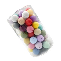 Chaude de qualité alimentaire bricolage jouets de dentition porte-tétine sucette chaîne Silicone dentition 15mm perles rondes en Silicone