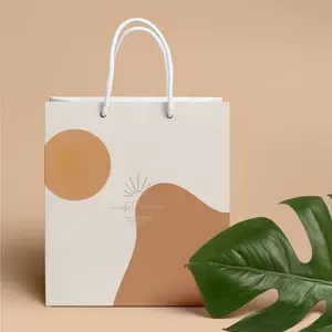 Customized Luxury Handle Paper Bags For Packaging Cmyk Printing With Your Own Logo Bags