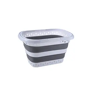 <span class=keywords><strong>Cesto</strong></span> de <span class=keywords><strong>Ropa</strong></span> Plegable de Plástico con <span class=keywords><strong>Doble</strong></span> Asa, Ahorro de Espacio Inteligente, Caja de Almacenamiento Plegable Portátil - Product Image 1