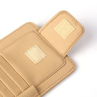 Clip universel pour lunettes de soleil en cuir texturé, support de lunettes pour pare-soleil, clip de rangement pour billets et cartes, accessoires intérieurs de voiture