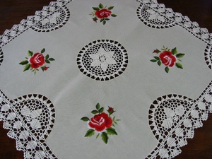 Mantel <span class=keywords><strong>de</strong></span> Encaje <span class=keywords><strong>de</strong></span> Algodón con Bordado <span class=keywords><strong>de</strong></span> Cinta - Product Image 3