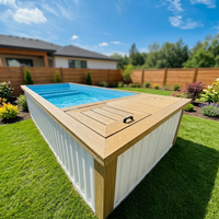 40 pieds Piscine rectangulaire portable de luxe en acier – Légère et durable, installation facile, prête à l'emploi pour usage résidentiel