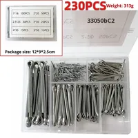 Galvanized Manganese Steel U-Shaped Cotter Pin Set 6 Sizes Mechanical Positioning Split Pin Hardware Fastener Assortment Kit