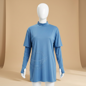 Modest <b>Islamic</b> Muslim Women's Swimwear Quick Dry UPF50+ 100% Polyester Long Sleeve Fitness & Yoga Wear Custom Brand Custom Logo - Product Image 2