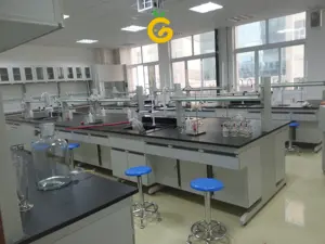 Bangku Lab baja laboratorium, Meja sekolah Modern unik kayu pabrik harga pabrik bahan kimia dapat disesuaikan