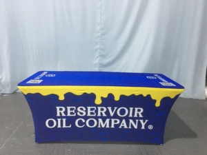 Nappe publicitaire à tréteaux Nappe en tissu bon marché personnalisée de 6 pieds - Product Image 4