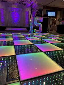 50x50cm RGB Night Club Disco DJ Floor <strong>Dance</strong> LED Spotlights 3D Time Tunnel Stage Lighting DMX Control Magnetic Music Equipment - Product Image 4