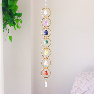 Vente en gros de <span class=keywords><strong>chakra</strong></span> en cristal brut tenture murale en cristal naturel attrape-soleil en cristal pour la maison tenture murale - Product Image 3