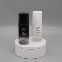 Cylindre rouleau de 30ml 50ml sur Déodorant Bouteille d'huile essentielle Noir Blanc Ambre Parfum Bouteille de rouleau en verre avec bouchon