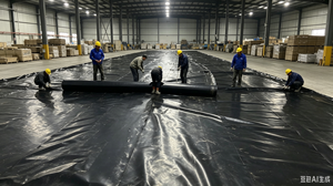 <span class=keywords><strong>Film</strong></span> de protection contre l'eau en géomembrane lisse HDPE résistant aux intempéries pour le renforcement des talus de rivière - Product Image 3