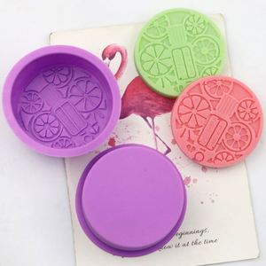Molde de silicona DIY redondo morado con forma de flor para pastel de luna, fondant, queso, jabón, vela, resina, herramientas de cocina, OEM/ODM - Product Image 2
