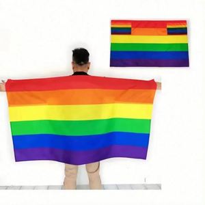 Drapeaux corporels d'extérieur en polyester pour événements, personnalisables avec logo, impression numérique, couleurs vives, pour la fierté gay et lesbienne, vente en gros - Product Image 1