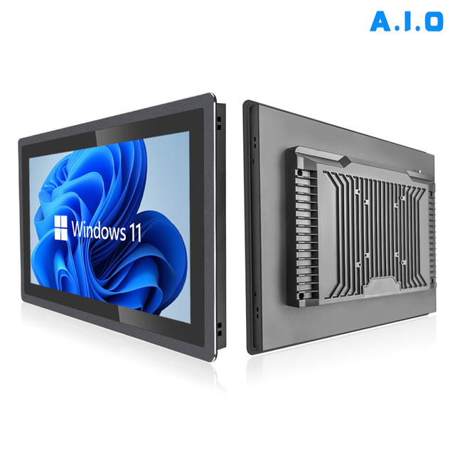 Fanless Industrial Panel PC 15.6 Inch All-in-One Computer Intel N100 J6412 IP65 Waterproof Touch Screen Factory Automation SSD