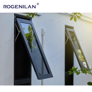 Ventanas de Aluminio para Baño Rogenilan con Mosquitera, Ventana Abatible Vertical de Doble Vidrio para Pérgola - Product Image 2
