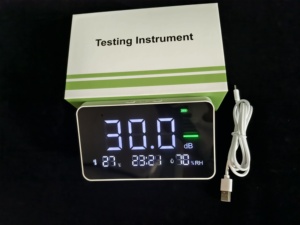 Misuratore di Rumore in Decibel con Display di Temperatura, Umidità e Ora, Batteria al Litio Ricaricabile da 2000mAh, Tester Digitale del Rumore - Product Image 6