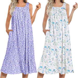 Camisones lisos de seda helada transpirables para mujer, conjunto de camiseta de manga corta con cuello cuadrado + pantalones cortos con cintura elástica, nuevo y de alta calidad - Product Image 1