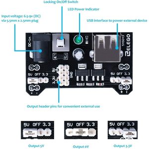 ELEGOO-Kit de dispositivos electrónicos divertidos, módulo de fuente de alimentación, cables de puente para tableros de demostración de prototipos educativos todos los días - Product Image 2